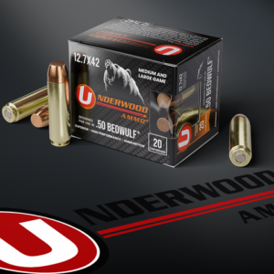 Underwood 12.7×42 (.50 Beowulf) 350 GR FMJ 20 Rounds