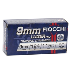 Fiocchi 9mm Luger 124 GR FMJ 50 Rounds