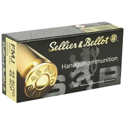 Sellier Bellot .45 ACP 230 FMJ 50 Rounds