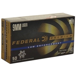 Federal 9mm 147 GR HST  HP 50 Rounds