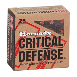 Hornady Critical Defense 115 GR FTX 25 Rounds